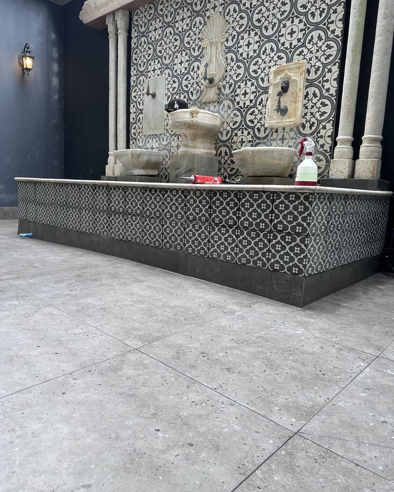 Finished balcony with new tiles relaid